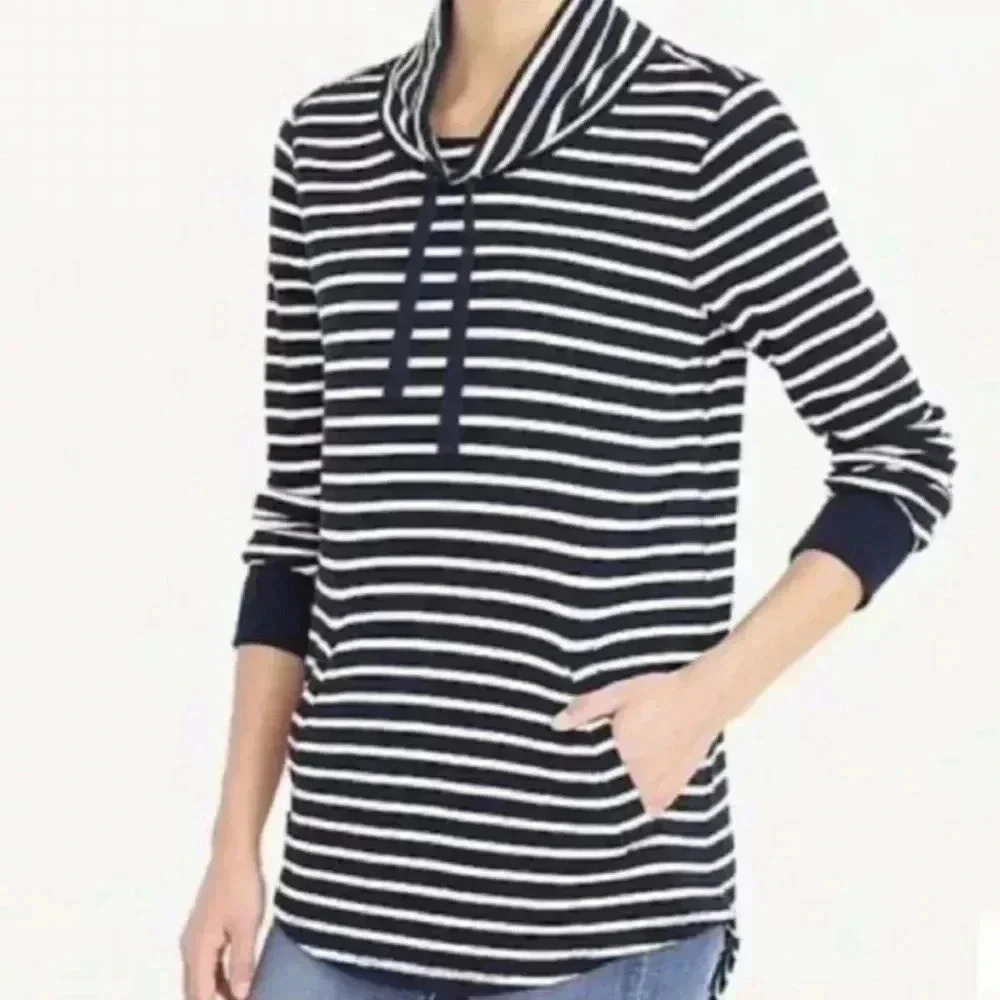 J. Crew Factory‎ Striped Funnelneck Sweatshirt Xs